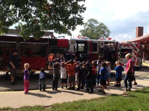 Captain Hendershot giving a tour of 222-Engine